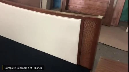 Panel de cama de madera plana para muebles baratos de habitaciones de hotel